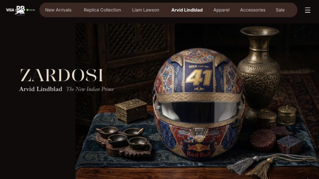 Zardosi - Arvid Lindblad helmet website banner