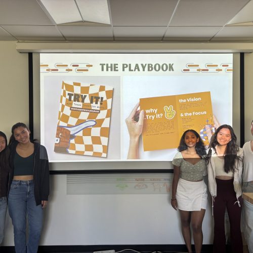 Team presenting the Try It! Event Experience Playbook