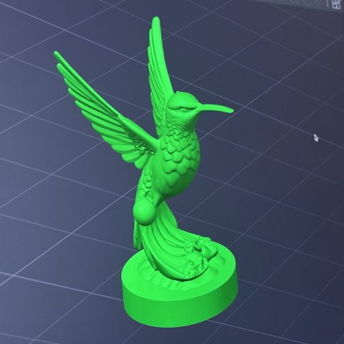 3D model of the hummingbird trophy