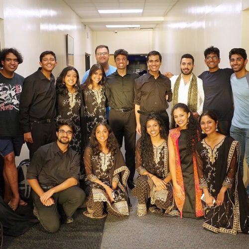 HUM A Cappella backstage group photo