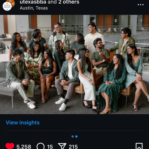 HUM feature on the UT Austin BBA Instagram