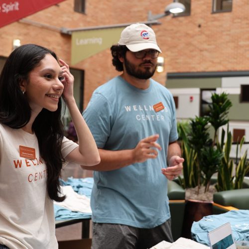 Students at a McCombs event